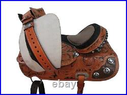 Gaited Western Horse Saddle Used Leather Tooled Pleasure Trail Tack 15 16 17 Set