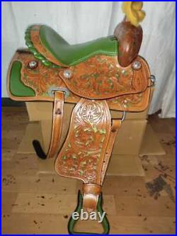 Genuine Leather Western Horse Tack Saddle With Free Shipping