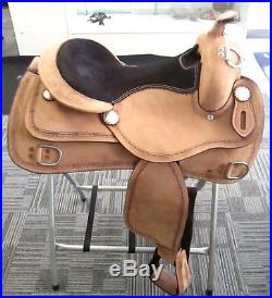 Grand Entry Western Training Saddle With Barb Wire Trim 16