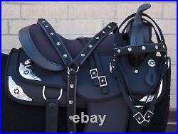 HORSE SADDLE WESTERN USED TRAIL BARREL SYNTHETIC TACK 14 15 16 17 18 in