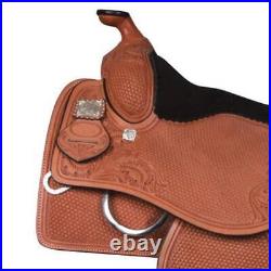 Handcrafted Leather Western Saddle and tack for Horse Comfortable Ranch Roping