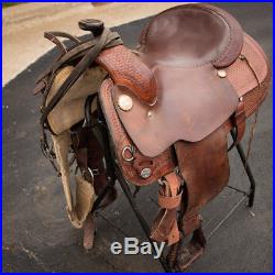 Handmade Circle Y Texas Reiner Horse Saddle 15 1/2 15.5 Seat Rawhide Tree