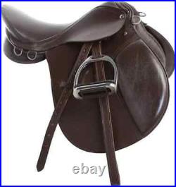 Handmade English Horse Jumping / Close Contact Leather softy molded Saddle