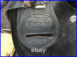 Handmade Leather Saddle King Series by Tough-1 Black 17 K5347