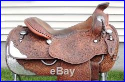 Harris 15 1/5 Western Show Saddle w Matching Silver Breastplate