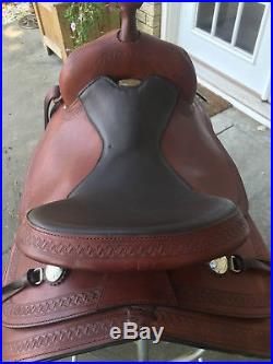 Hereford Brand Tex Tan of Yoakum Leather 17 Western Trail Saddle/flex tree
