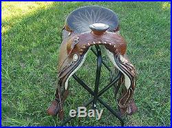 Hereford Tex Tan Brand 16 inch Western Trail Saddle, Good Condition