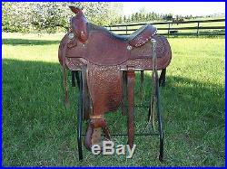 Hereford Tex Tan Brand 16 inch Western Trail Saddle, Good Condition