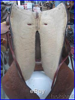Hereford Tex Tan Roping Saddle 15 Used & Solid Team Roper