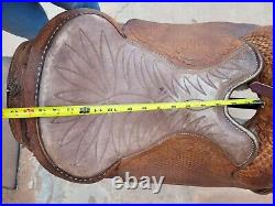 Hereford Working Western Ranch Saddle with Rope Holder and Tapaderos 15 seat