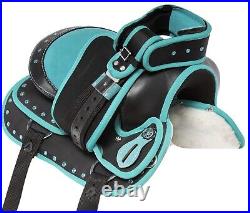 Horse Saddle Set 10 12 13 in Pony Youth Kids Barrel Racing Trail Western Tack
