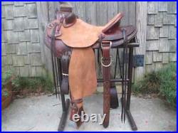 Horse Saddle Wade Tree A Fork Western Premium Leather Roping Ranch Work MOD/L163
