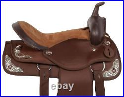 Horse Saddle Western Trail Barrel Cordura Synthetic Brown Tack 14 15 16 17 18 in