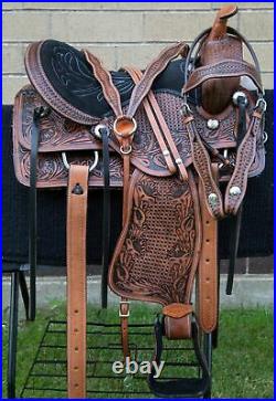 Horse Saddle Western Used Pleasure Trail All Purpose Leather Tack 15 17 18
