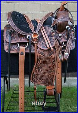 Horse Saddle Western Used Pleasure Trail Barrel Custom Leather Tack 15 17 18
