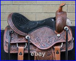 Horse Saddle Western Used Pleasure Trail Barrel Custom Leather Tack 15 17 18