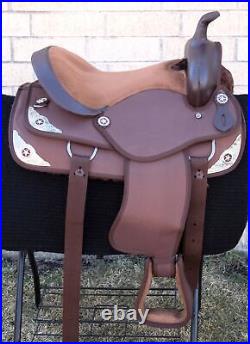 Horse Saddle Western Used Trail Barrel Racing Premium Synthetic Tack Set 16 17