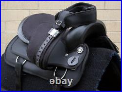 Horse Saddle Western Used Trail Barrel Racing Synthetic Tack 14