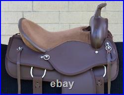 Horse Saddle Western Used Trail Brown Cordura Synthetic Tack Set 15 16 17
