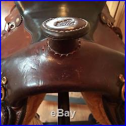 Imus 4-Beat Gaited Horse Saddle 16 Wide Tree Amish made Rich Pecan Color