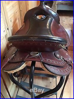 Imus 4-Beat Gaited Horse Saddle 16 Wide Tree Amish made Rich Pecan Color