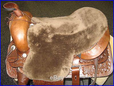 JMS Sheepskin Deluxe Western Trail Endurance Riding Saddle Seat Cushion USA made
