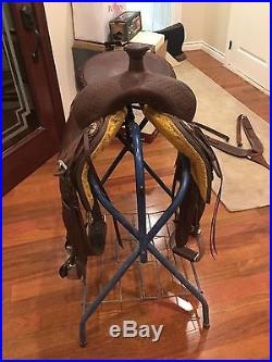 Ken McNabb Cutter Saddle with Matching Breast Collar and CSI Pad