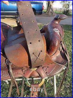 Keyston Bros. Saddle with Sterling Silver Conchos