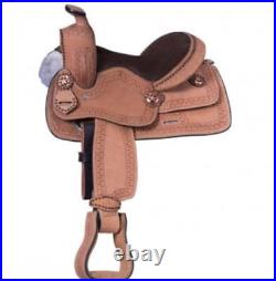 King Series Youth Cowboy Roughout with Serpentine Tooling Western Saddle
