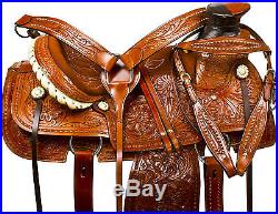 LEATHER 15 16 WESTERN WADE ROPING ROPER PLEASURE TRAIL HORSE RANCH SADDLE TACK