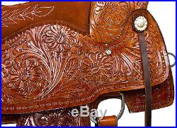 LEATHER 15 16 WESTERN WADE ROPING ROPER PLEASURE TRAIL HORSE RANCH SADDLE TACK