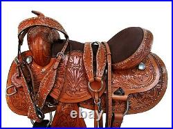 Leather Custom Harness Tack Set Latigo Reins Western Leather Horse Barrel Saddle
