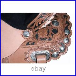 Leather Western Barrel Racing Horse Saddle Tack with Matching