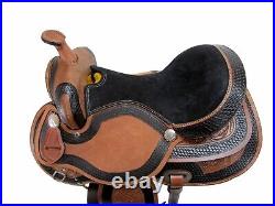 Leather Western Basket Weave Floral Basketweave Painted Horse Saddle Tack Reins