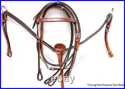 Leather Western Saddle Track with Matching Leather Headstall, Breast Collar