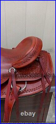 Leather new western wade tree saddle Roping Ranch Work Trail