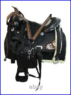 Light Weight Western Saddle 12 13 14 Kids Youth Horse Trail Synthetic Tack Set