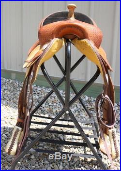 Lightly Used 15 Steinhoff Trophy Barrel Racing Saddle. Quality Used Horse Tack