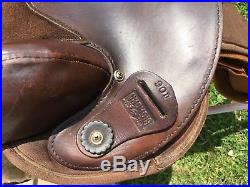 Lightly Used Big Horn Western saddle 106 brown leather/nylon very good condition