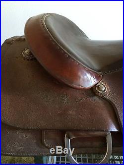 Lone Star 16 1/2 Horse Size Cutting western saddle good condition