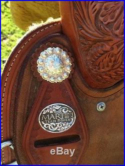 Martin Team Roper Western Saddle 15 seat Full Qtr Horse Bars