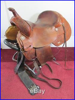 McCall Saddle CO. 202 307 Reining Brown Leather Horse Saddle Size 16.5