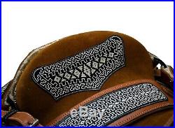 Mexican Charro Horse Saddle Leather Silla de Montar Fuste 151/2 Embroidered