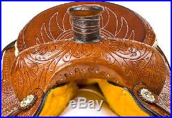 NEW 16 PLEASURE TRAIL SADDLE TACK LEATHER HORSE WESTERN TOOLED HEADSTALL REINS