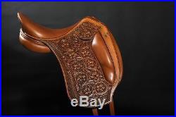 New Englist Dressage Leather Horse Saddle 17'' With Tack Set