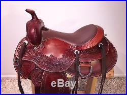 NO RESERVE 16 Round Skirt Cowboy Western Trail Saddle by Victory Saddle