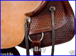 NR 16 17 LEATHER RANCH WORK ROPING ROPER COWBOY WESTERN HORSE SADDLE TRAIL TACK