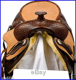 NR 16 17 LEATHER RANCH WORK ROPING ROPER COWBOY WESTERN HORSE SADDLE TRAIL TACK