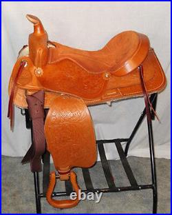 New 15 In Western Pleasure, Trail Leather Saddle (saddle Tan Color) USA