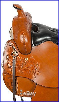 New 16 17 18 Tan Comfortable Western Trail Leather Endurance Horse Saddle Tack